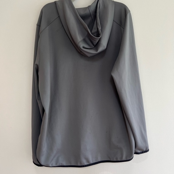 Rhone Warm Up Tech Full Zip Hoodie in Smoked Pearl Gray, size XL - Picture 4 of 13